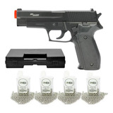 Pistola Pressão P226 Mola Slide Metal 4,5 + Kit - Cybergun