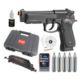 Pistola Pressão Qgk M92 4.5mm Co2 Full Metal Blowback Arma