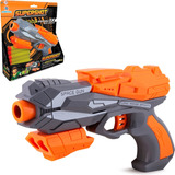 Pistola Super Combate Lança Dardos C/ 5 Munições Polibrinq
