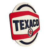Placa 3d Logo Old Texaco Decorativa