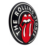 Placa 3d Rock Rolling Stone Decorativa