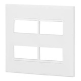 Placa 4x4 4 Módulos Distanciados Branca