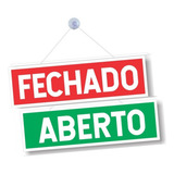 Placa Aberto E Fechado Pvc Loja Estabelecimentos Vitrini