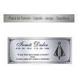 Placa Aço Inox Cemitério Tumulo Jazigo Lápide