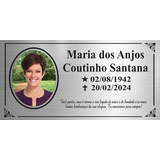 Placa Aço Inox Tumulo Jazigo Lápide 10x20 - Frete Gratis