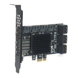 Placa Adaptador 10 Portas Sata 3 6gbps Pci-e X1 X2 X4 X8 X16