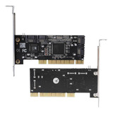 Placa Adaptador De Expansão Sata Raid Pci Para 4 Portas + U