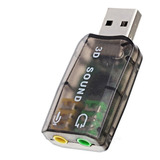 Placa Adaptador De Som Usb 5.1 Canais 3d Adaptador Áudio Pc