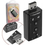 Placa Adaptador De Som Usb 7.1 Canais 3d Adaptador Audio Pc
