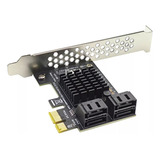 Placa Adaptador Pci-e Pcie X1 4 Portas Sata 3 6gbps Hd Ssd