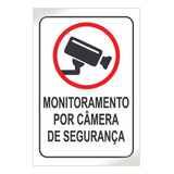 Placa Advertência Monitorada Alerta Área Segurança Melhor R$