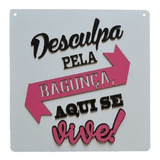 Placa Alto Relevo Frases Motivacionais E Divertidas Em Mdf.