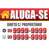 Placa Aluga-se Alugo Imobiliaria Corretor 60x40cm Pvc 2mm 