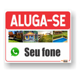 Placa Aluga-se Personalizada 60x50 Com Fotos