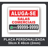 Placa Aluga-se Sala Comercial - Imobiliária - Placa Vende-se