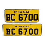 Placa Amarela Padrão Antigo/novo E Envelhecida 