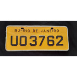 Placa Antiga De Automóvel Amarela 