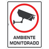 Placa Aviso Monitoramento Circuito Fechado Cameras