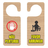 Placa Aviso Porta Hotel Não Perturbe E Arrumar Kit C/ 300
