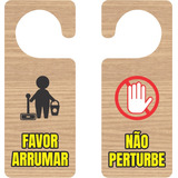 Placa Aviso Porta Hotel/pousada Não Perturbe E Arrumar Kit