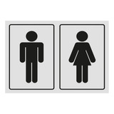 Placa Banheiro Masculino / Feminino 20x15