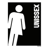 Placa Banheiro Sinalização Masculino Feminino Unissex
