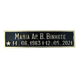 Placa Bronze P/ Cemitério, Lápide, Túmulo, Jazigo