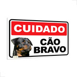 Placa Cão Bravo Rottweiler 30x20cm