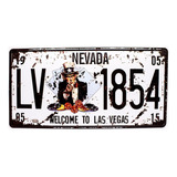 Placa Carro Antiga Decorativa Vintage Aço Nevada Las Vegas