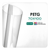 Placa De Acrilico Petg Cristal Transparente 0,5mm 100x70 Cm