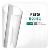 Placa De Acrilico Petg Cristal Transparente 0,5mm 50x50 Cm