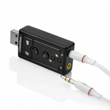 Placa De Audio Adaptador Usb 7.1 C Fio Fone Microfone Bm 800