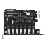 Placa De Expansão Orico Pvu3-7u-v1 7 Portas Usb3.0 Pci-e Com