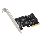 Placa De Expansão Pcie X4 Para 4 Portas Sata3.0 Adaptador Ca