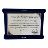 Placa De Homenagem A Funcionários Colaborador Empresas