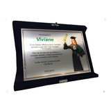 Placa De Homenagem Aço Inox Escovado , Formatura