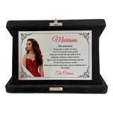 Placa De Homenagem Aniversário 15 Anos Com Estojo Em Veludo