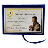 Placa De Homenagem Com Capa Veludo Padre Bispo Pastor Igreja