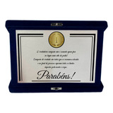Placa De Homenagem Com Estojo Veludo Premiação 1 2 E 3 Lugar