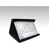 Placa De Homenagem Em Aço Inox Com Estojo De Veludo 17x12cm