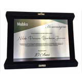 Placa De Homenagem Personalizada Colorida Em Aço Inox