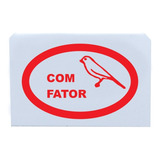 Placa De Identificação Pássaros Fator