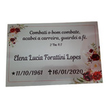Placa De Jazigo Em Aço Inox Para Túmulo Lapide Com Foto Nf