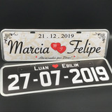 Placa De Metal Carro Personalizada Casamento