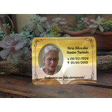 Placa De Metal Para Jazido Lápide Modelo Bíblia Volta Redond