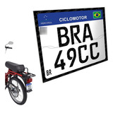 Placa De Mobilete 49cc Motorizada Bikelete Placa Decorativa