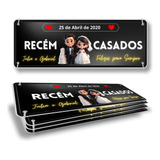 Placa De Noiva / Casamento Para Carro Pvc 2mm