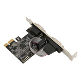 Placa De Porta Serial Pci Express Rs232 Db9 De 2 Portas Pcie