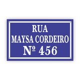 Placa De Rua 25x40 Endereço Número Cep Bairro Praça Travessa