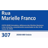 Placa De Rua Personalizada Marielle Franco